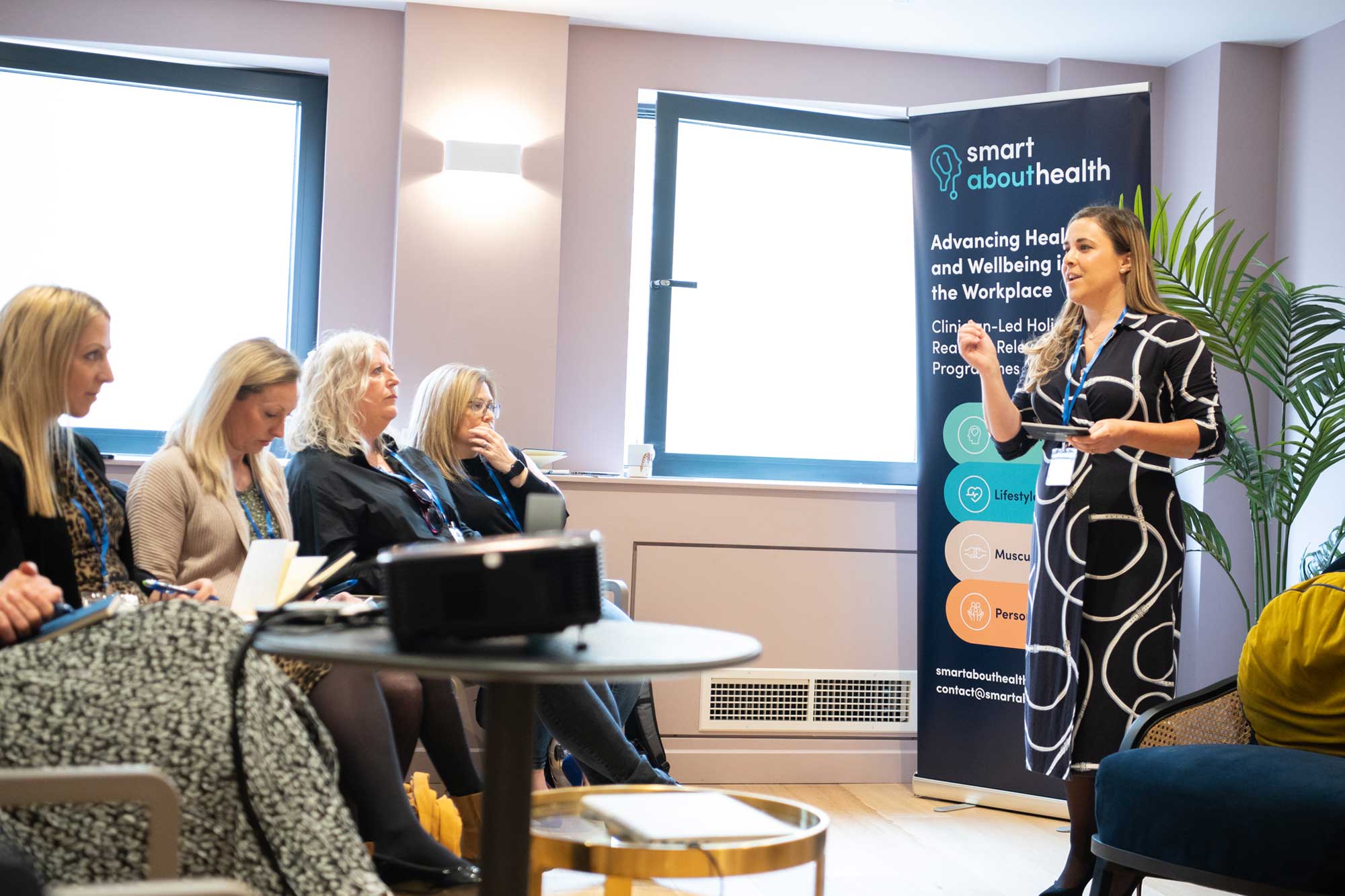 Dr. Laura discussing smart about health services